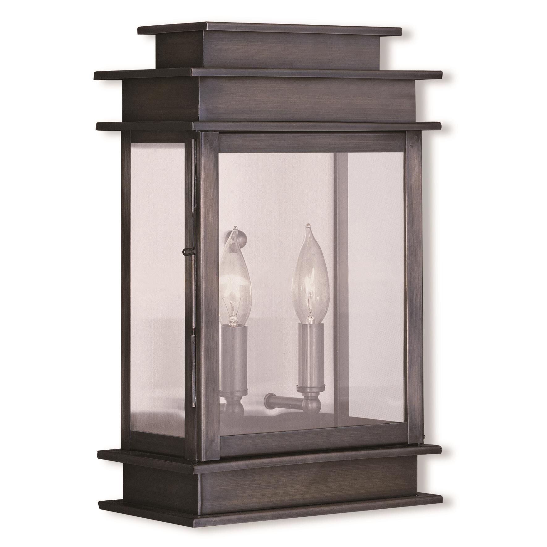 Princeton 15 Inch Tall 2 Light Outdoor Wall Light by Livex Lighting